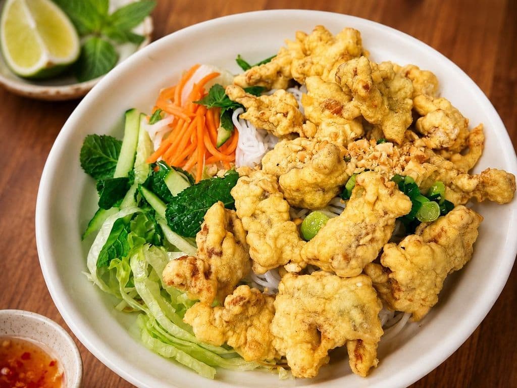418. Crispy Beef on Vermicelli Noodles