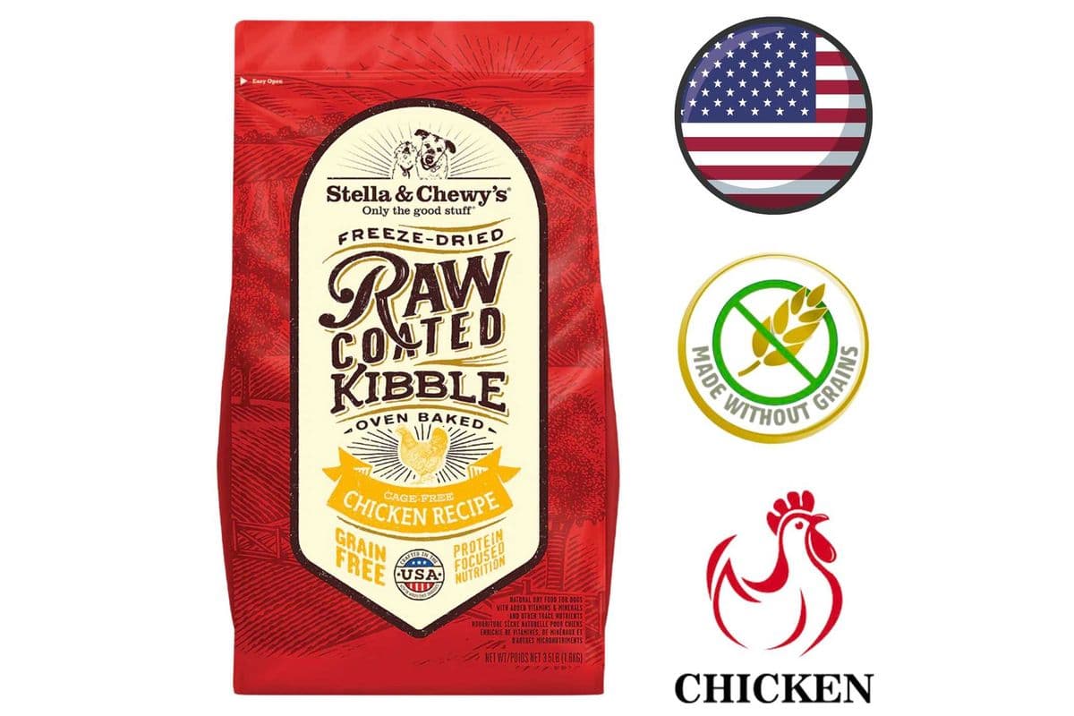 Stella & Chewy's - Grain Free Chicken Raw Coated Kibble Dry Dog Food - 3.5 lb