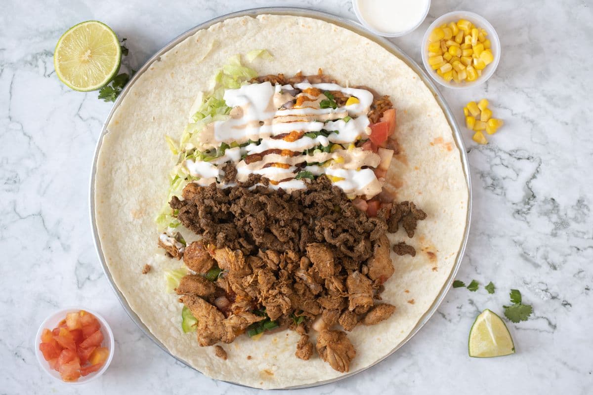 Chicken and Steak Burrito