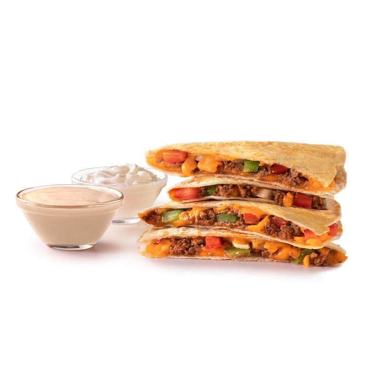 CHEESY BEEF QUESADILLA