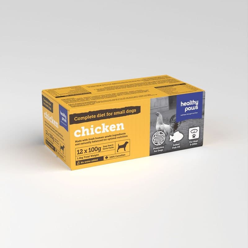 Healthy Paws Complete Small Dog Dinner Chicken 12 x 100g