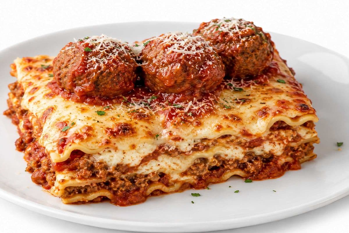 Hearty Meatball Lasagna (Large -40oz) (36-40 oz)