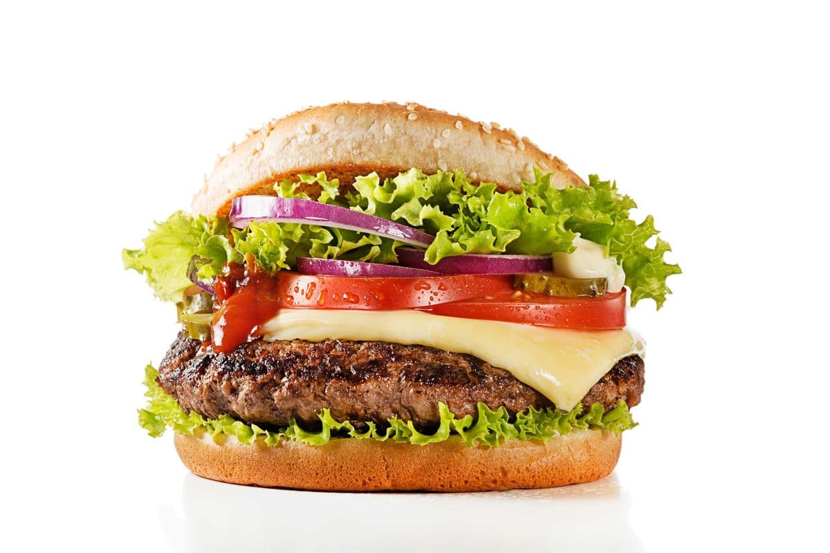 Gluten-Friendly Burger with Drink