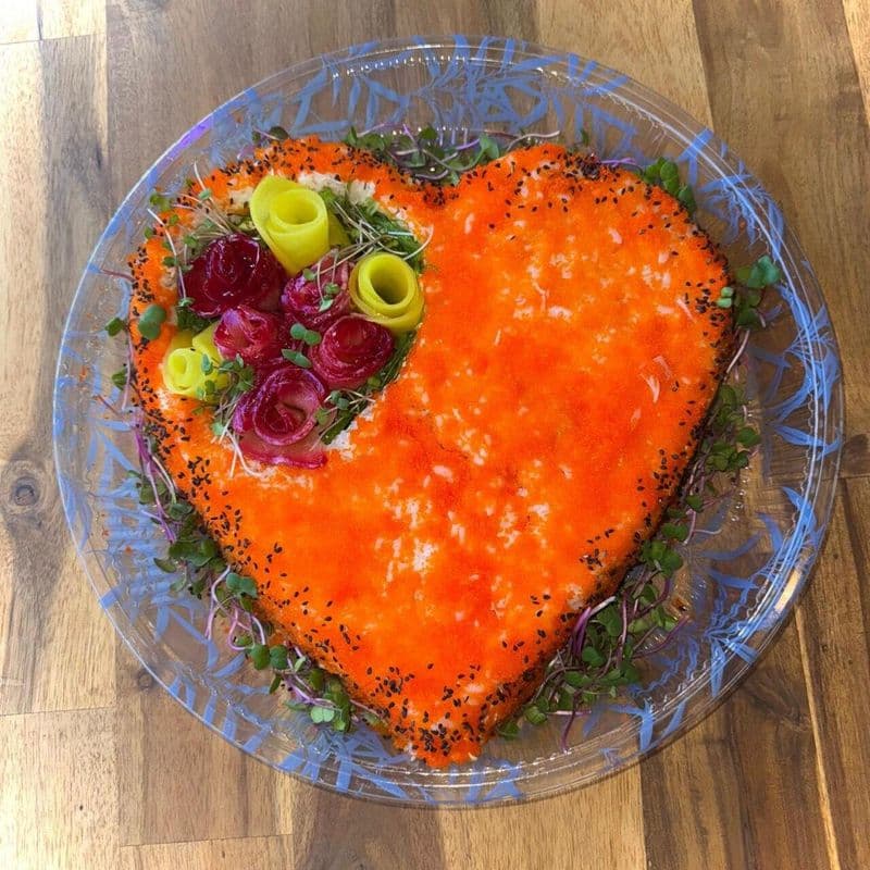 Sushi Heart Cake, 1,5 kg
