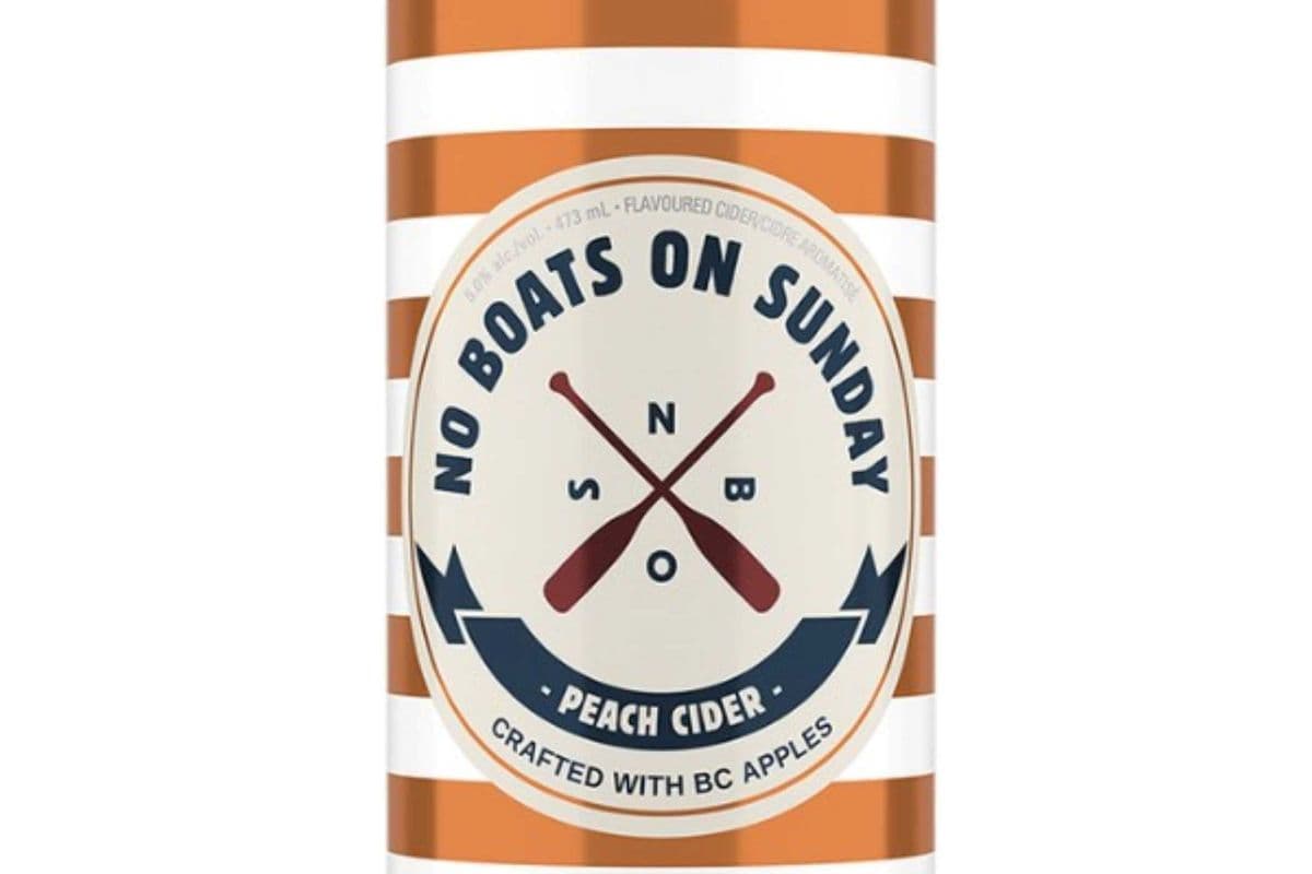 No Boats on Sunday - Peach Cider (4 x 473ml Can)