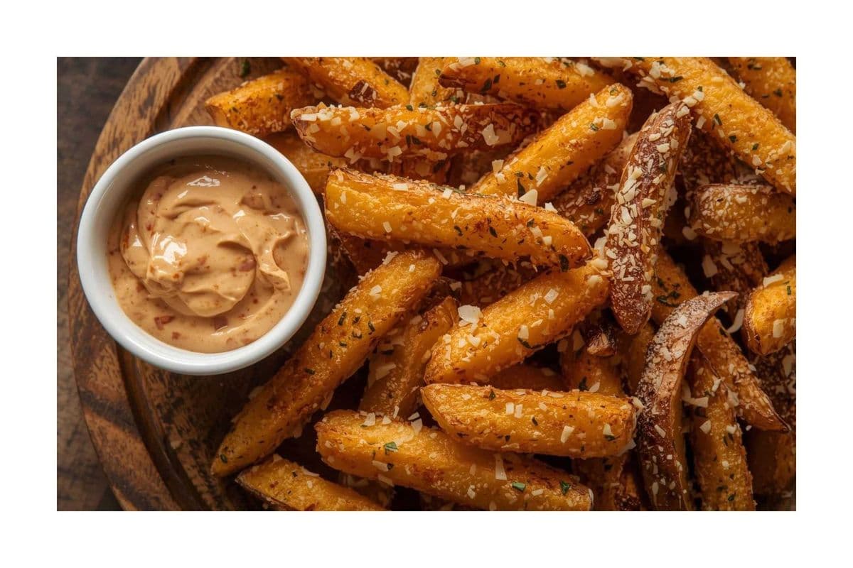 Garlic and Parmesan Yam Fries