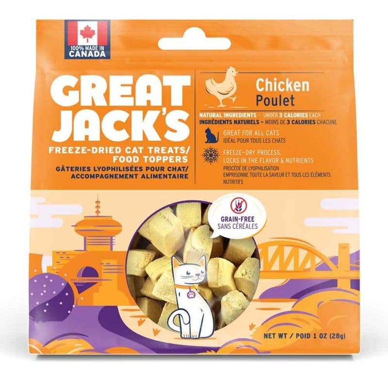 Great Jacks Freeze-Dried Cat Treats & Food Topper - Chicken 85g