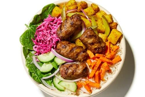 Minced Beef & Lamb Kebab Bowl