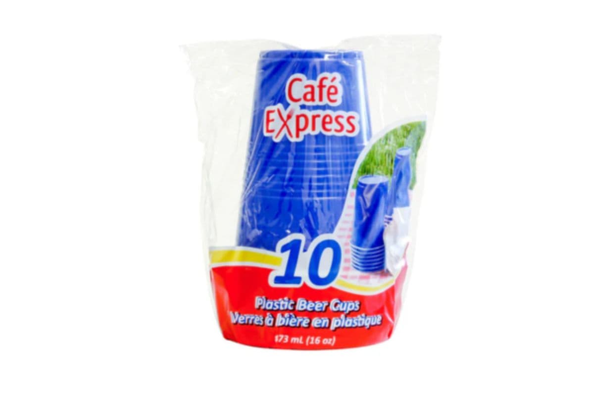 Cafe Express Plastic Beer Cups (10 Cups)