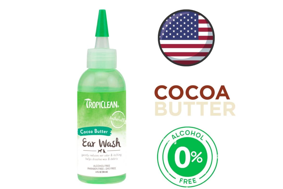TropiClean Alcohol Free Ear Wash Dog And Cat (4 oz)