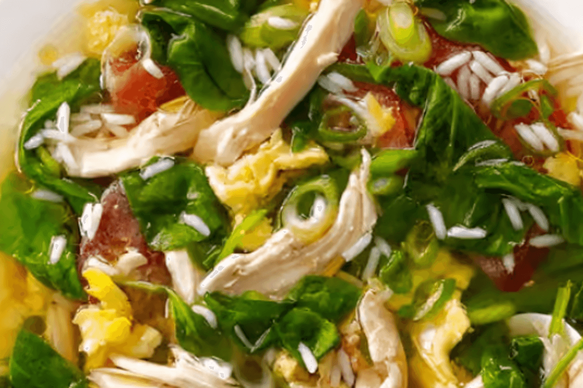 Soupe chinoise au poulet et riz / Chinese Chicken Rice Soup
