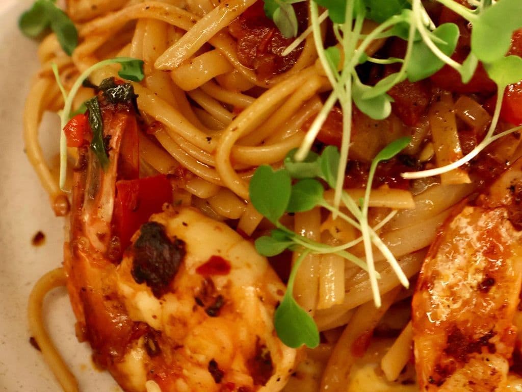 Shrimp Linguini Arrabbiata