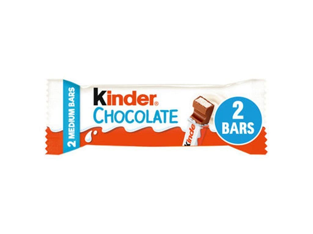 Kinder Chocolat 2 Pack Cream Filled Milk Chocolate Bars 42g