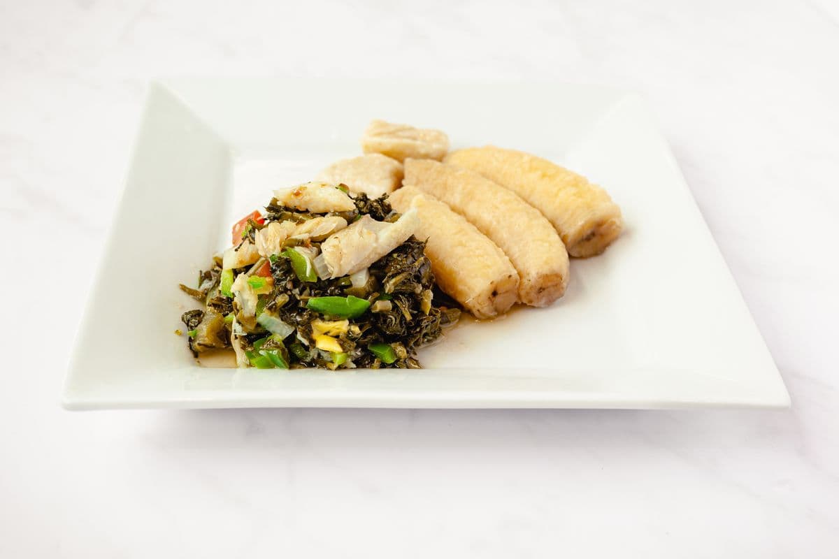 Calaloo and Saltfish Combo