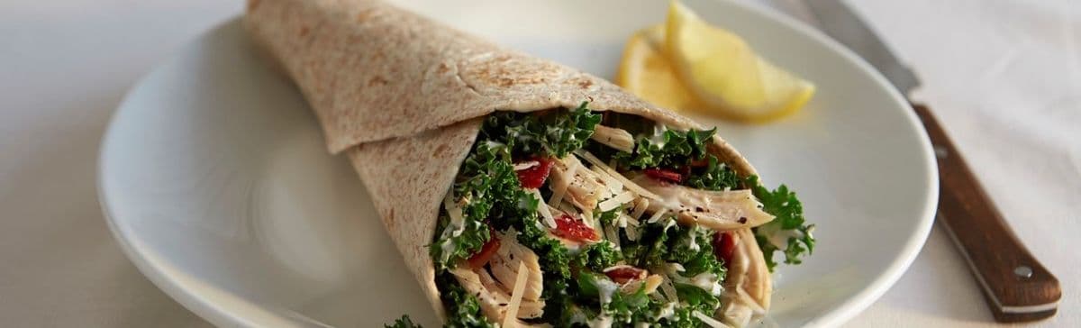 Chicken Kale Caesar Wrap