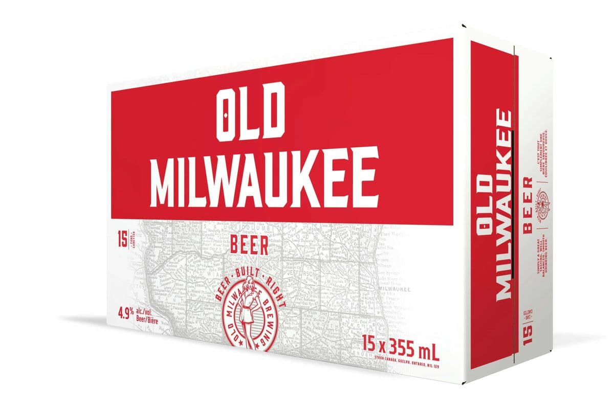 Old Milwaukee, 15pk-355ml can beer (4.9% ABV) 15 ct (1 x 355 ml)