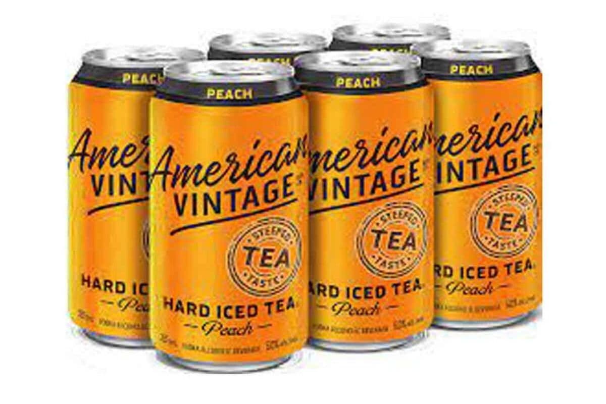 American Vintage Hard Peach Iced Tea (6 x 355 ml Cans)