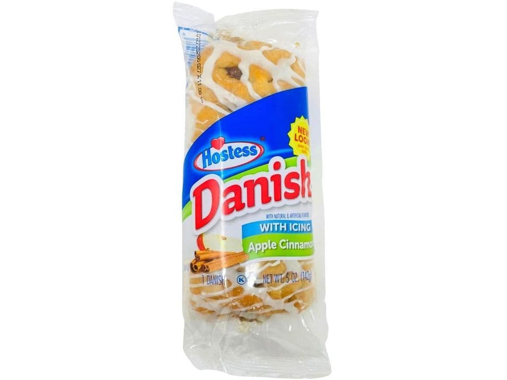 Hostess Danish Apple Cinnamon Stuffed Pastry 142g Iced 