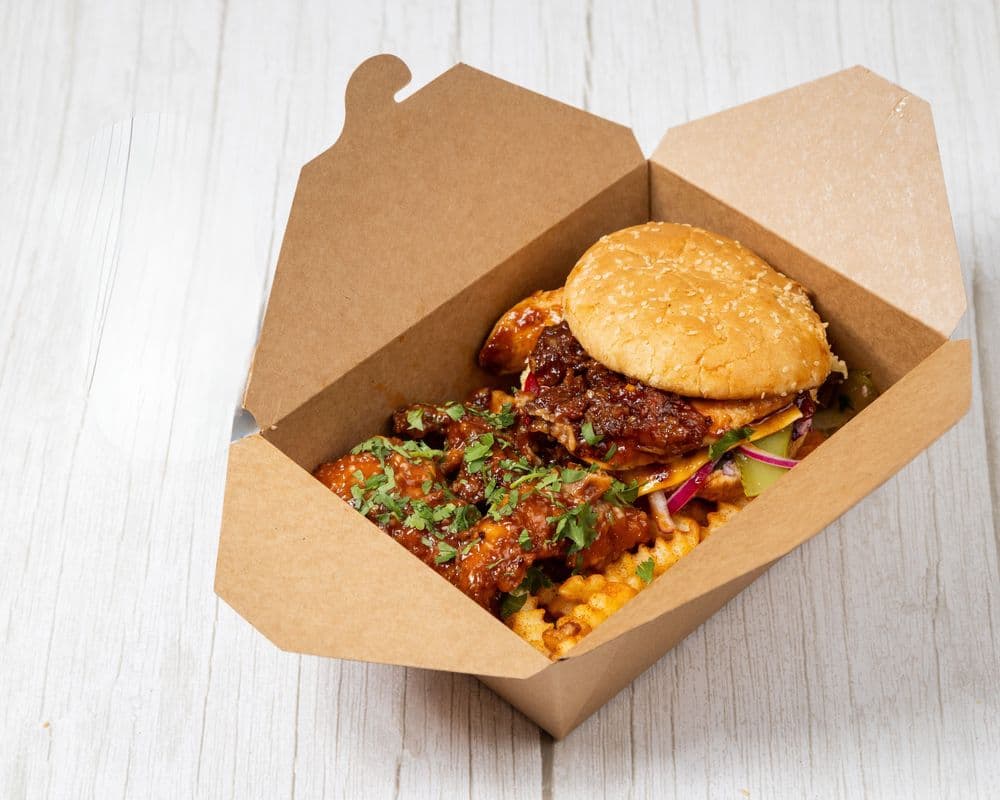 4‑Tenders + Fried Chicken Burger + Fries Combo in Seoulmate (Korean gochujang sauce)