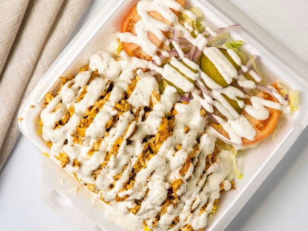 13. Chicken Over Rice With Canned Pop (355 mL)
