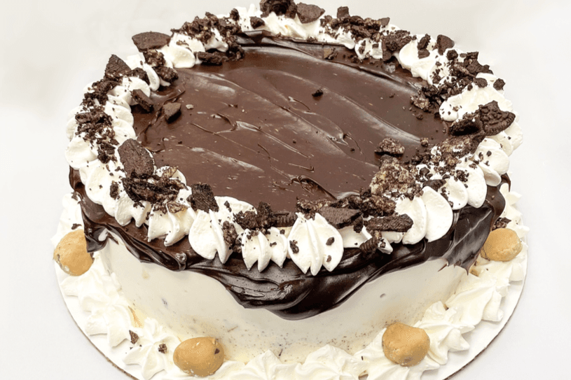 Small Cookie Dough Drizzle Ice Cream Cake