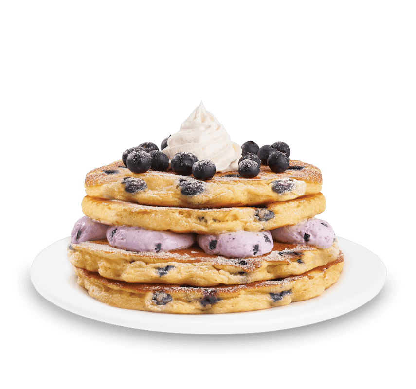 Philly Blueberry Cream Cheese Pancake - Full Stack