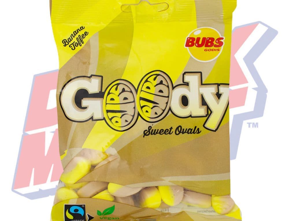 Bubs Godis Banana Toffee Sweet Ovals (Sweden) - 90g
