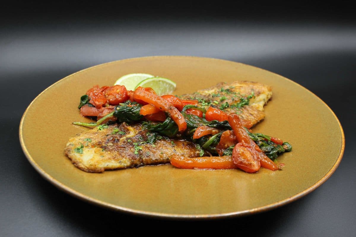 Seared Filet of Sole with Dill and Lemon Dressing
