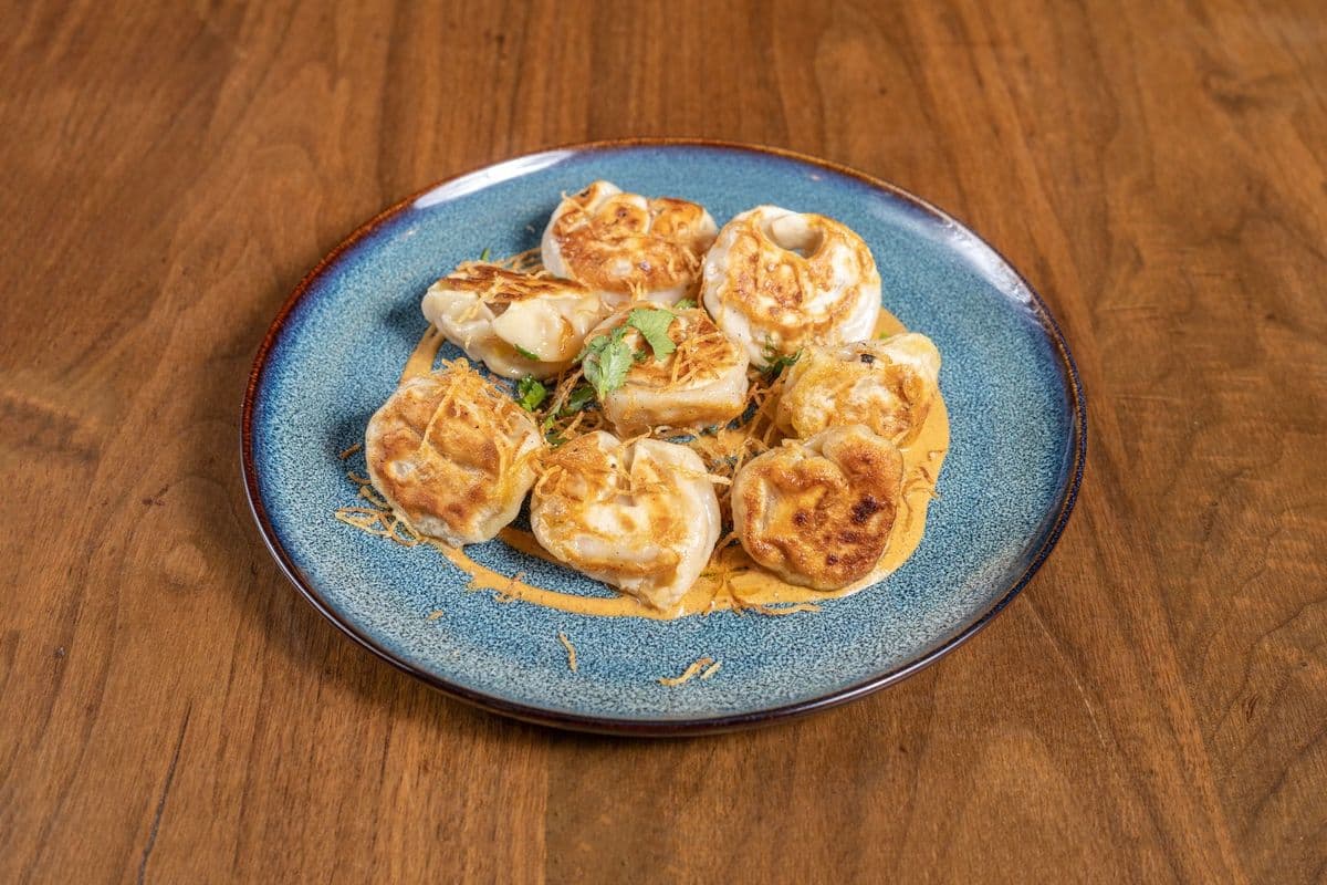 Beef pan fried momo