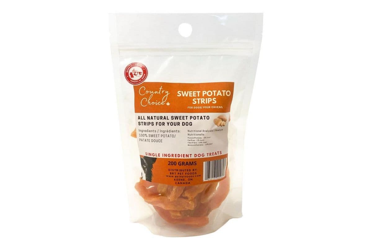 Country Choice Sweet Potato Strips Dog Treats (200 g)
