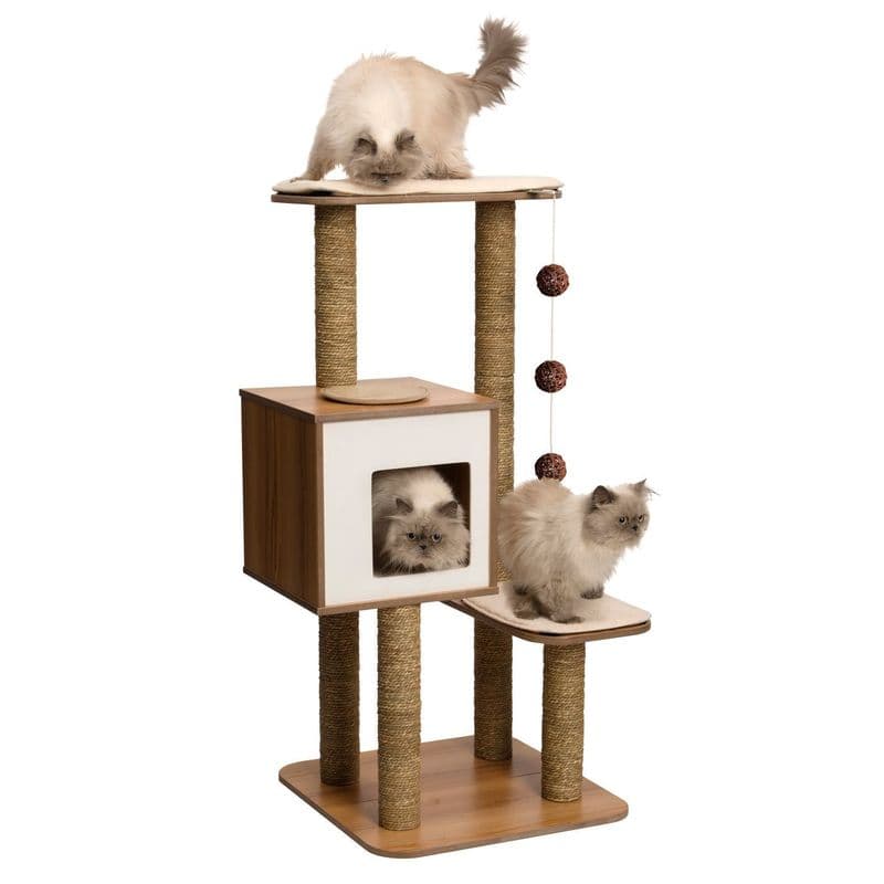 Catit Vesper V-High Base - Walnut - 56 x 56 x 121.5 cm