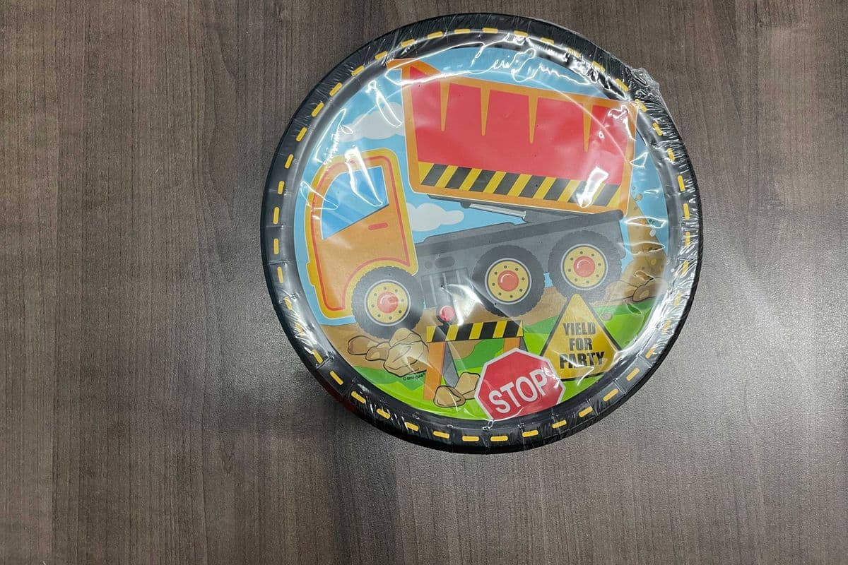 Plate Construction Party 9" 8pk