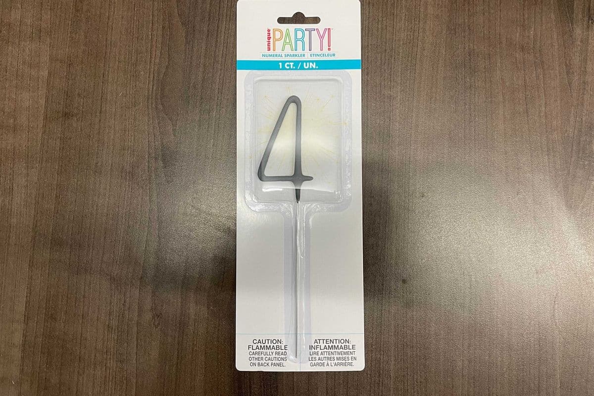 Sparkler 7" Numeral 4