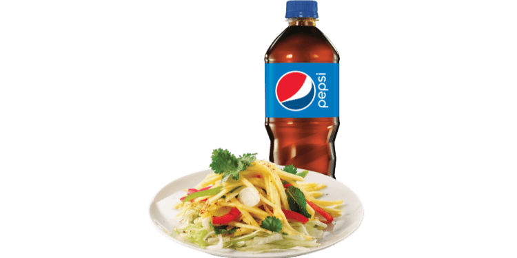 Mango Salad & Bottled Drink Combo