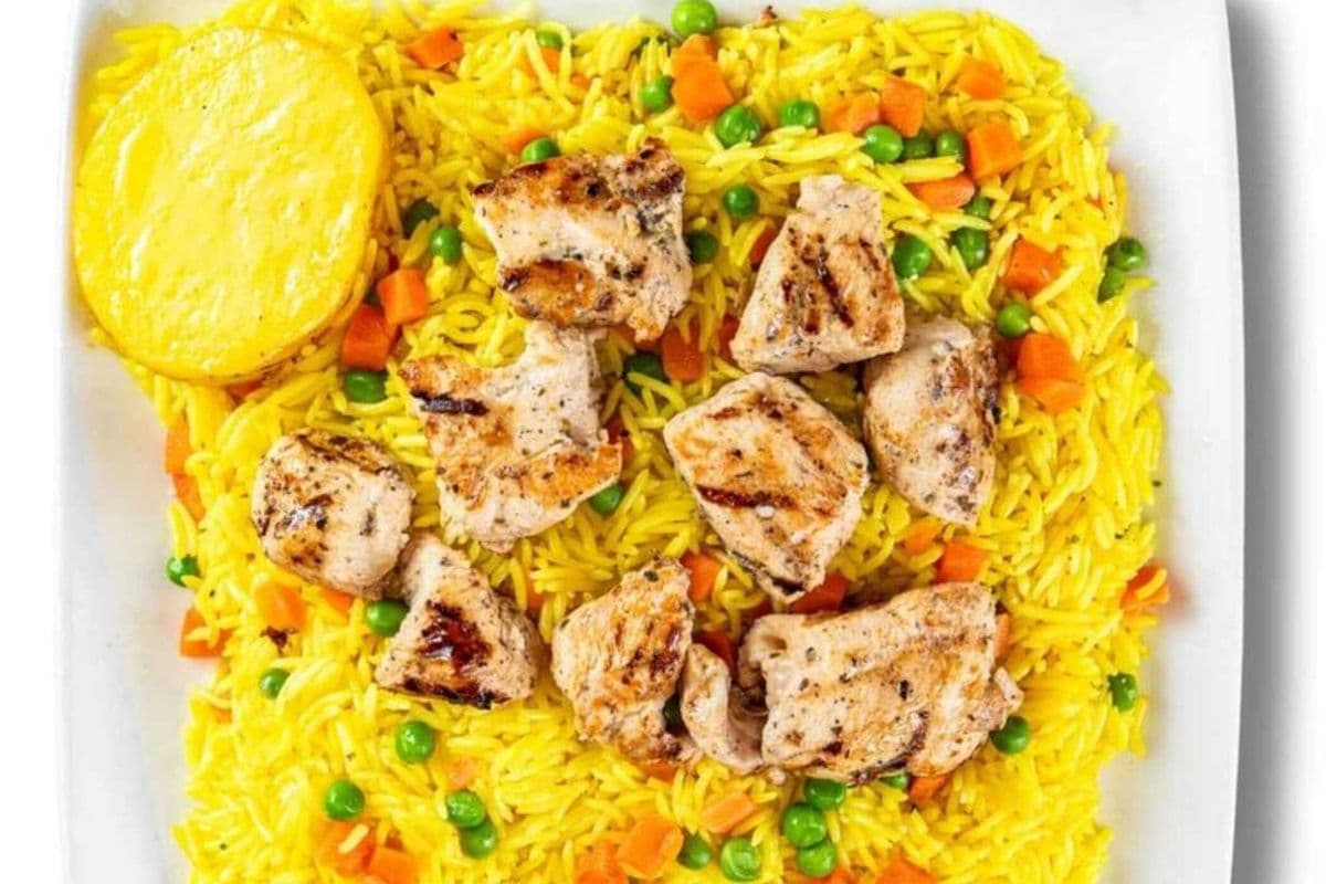 Souvlaki On the Rice (2 Skewer)