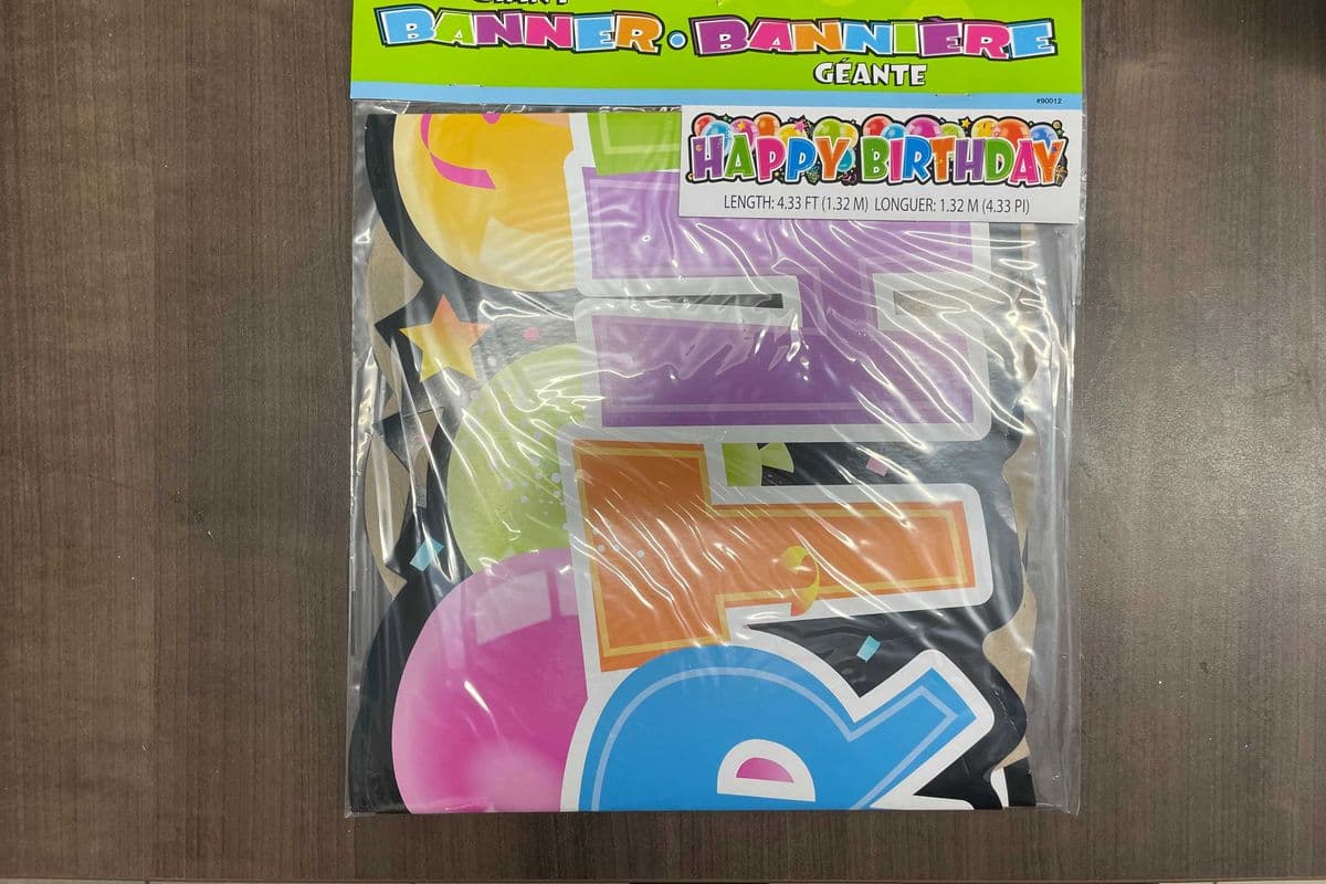 Banner - Giant Happy Birthday 4.33ft