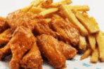 15 Chicken Wings and Fries.