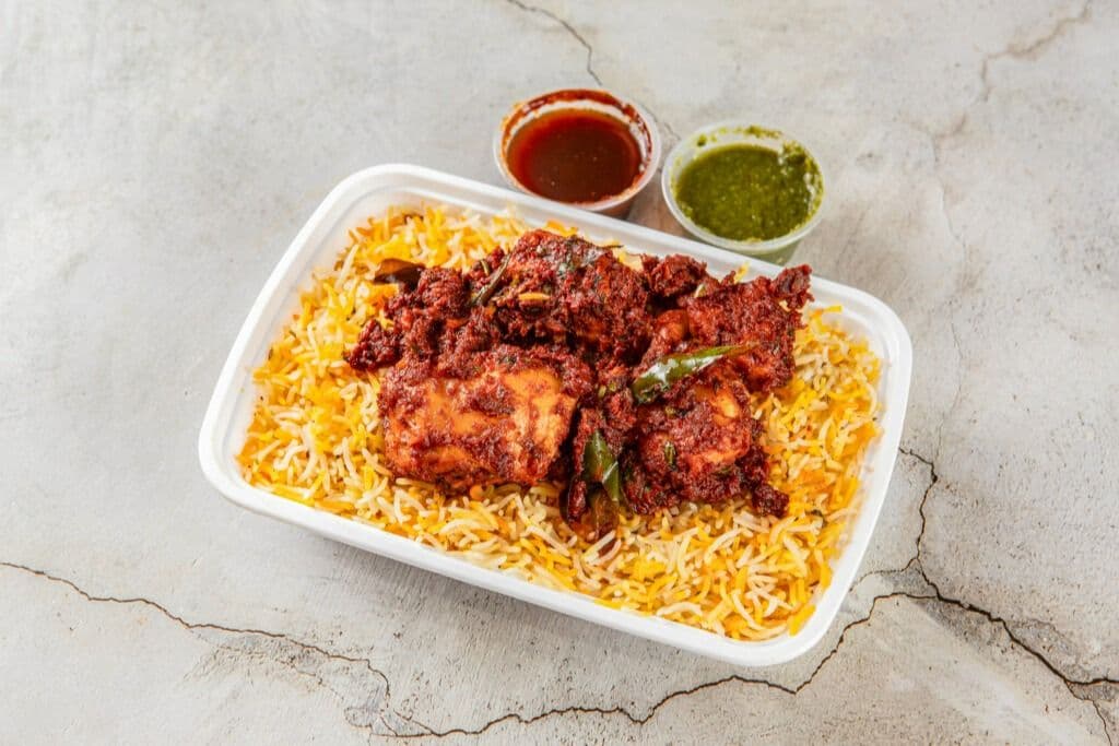 Ghee Roast Chicken Biryani