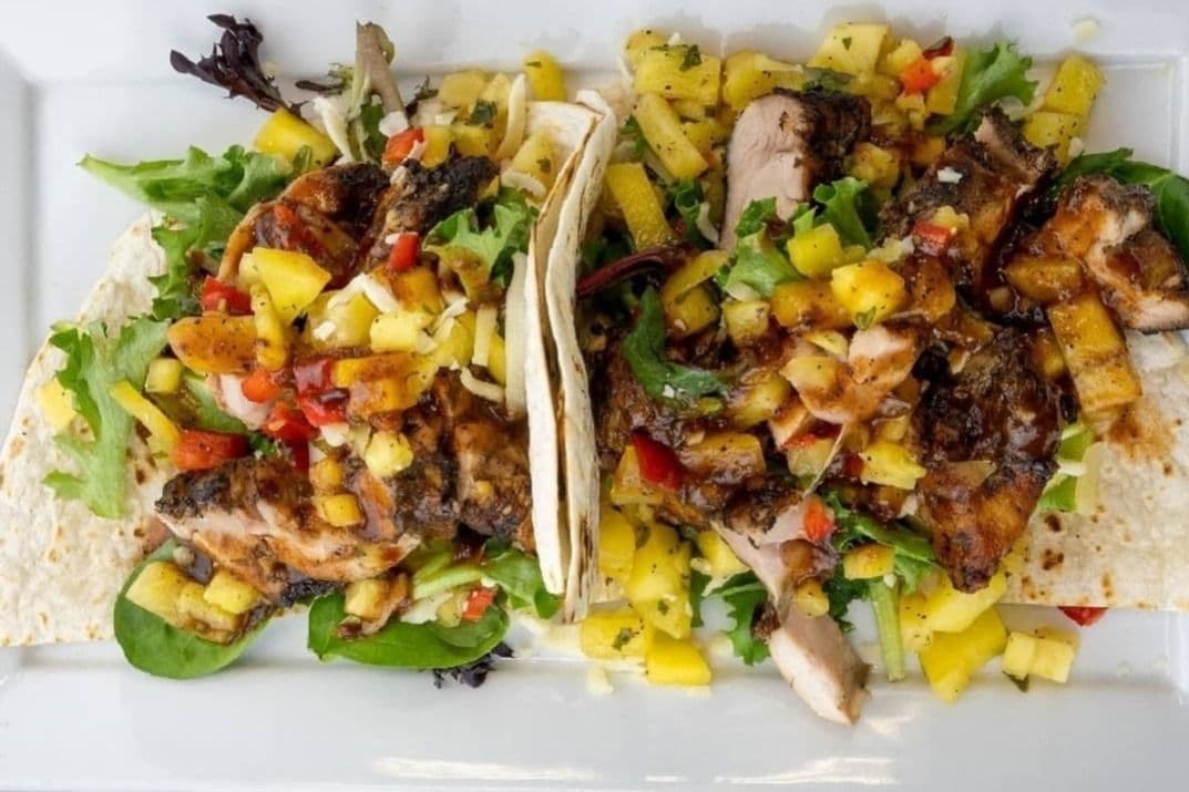 Jerk Chicken Caribbean Tacos (2 pcs)