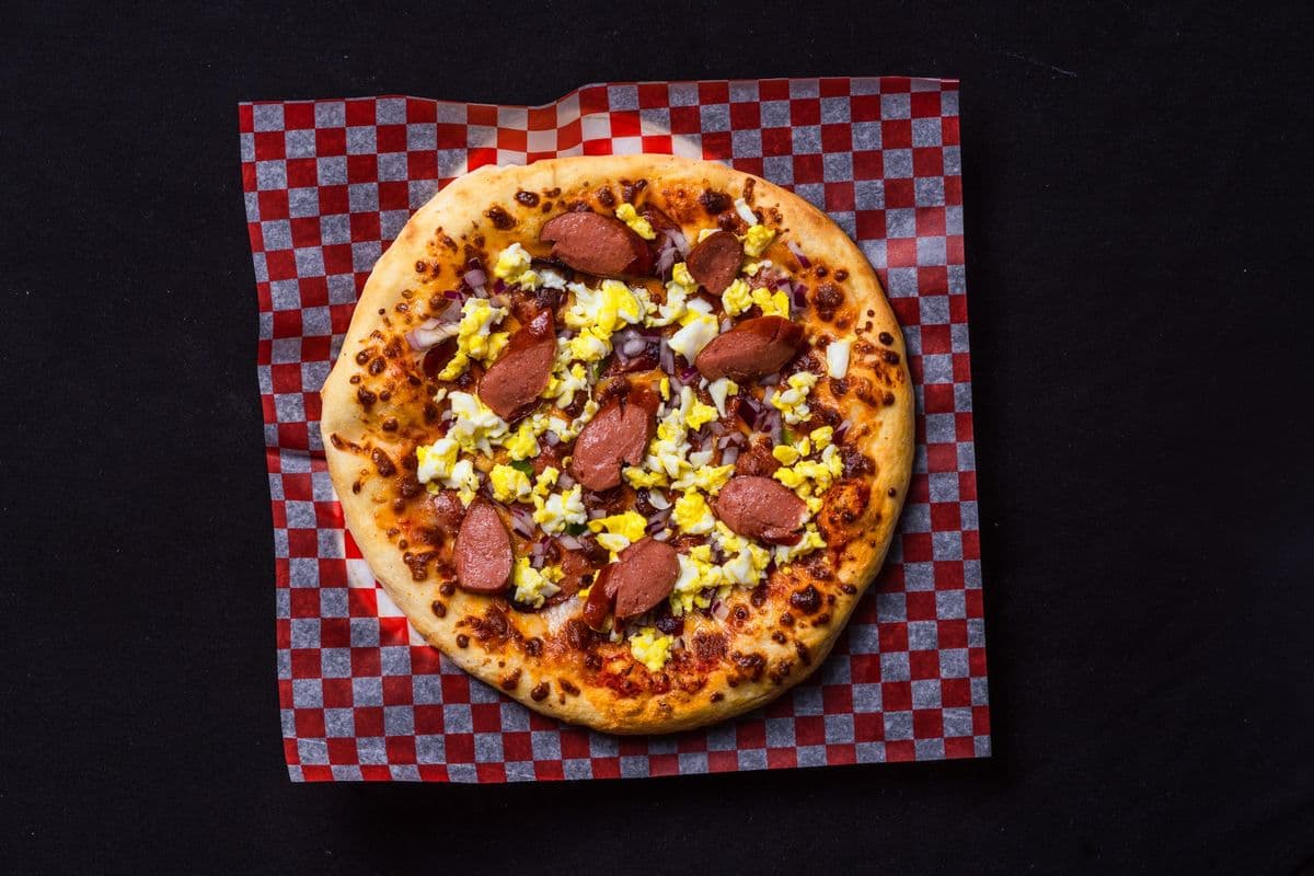Egg and Sausage Pizza