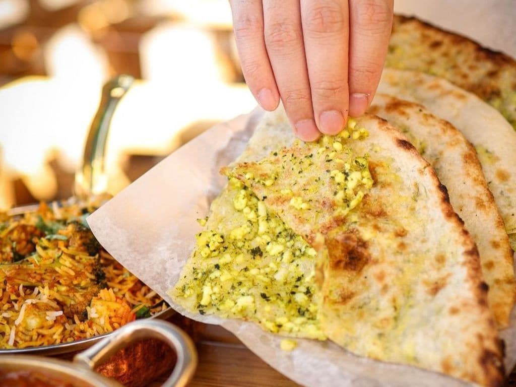 Spinach and Paneer Naan