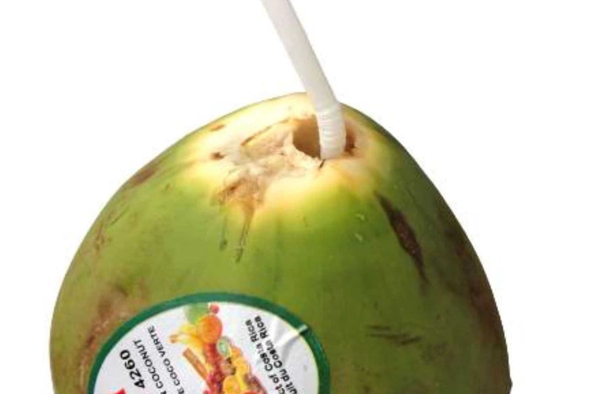 fresh green coconut water -Costa Rica real fresh coconut (18 Cal)