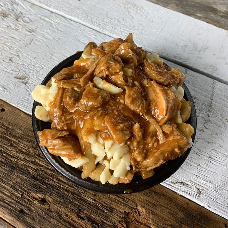 Poutine porc effiloché