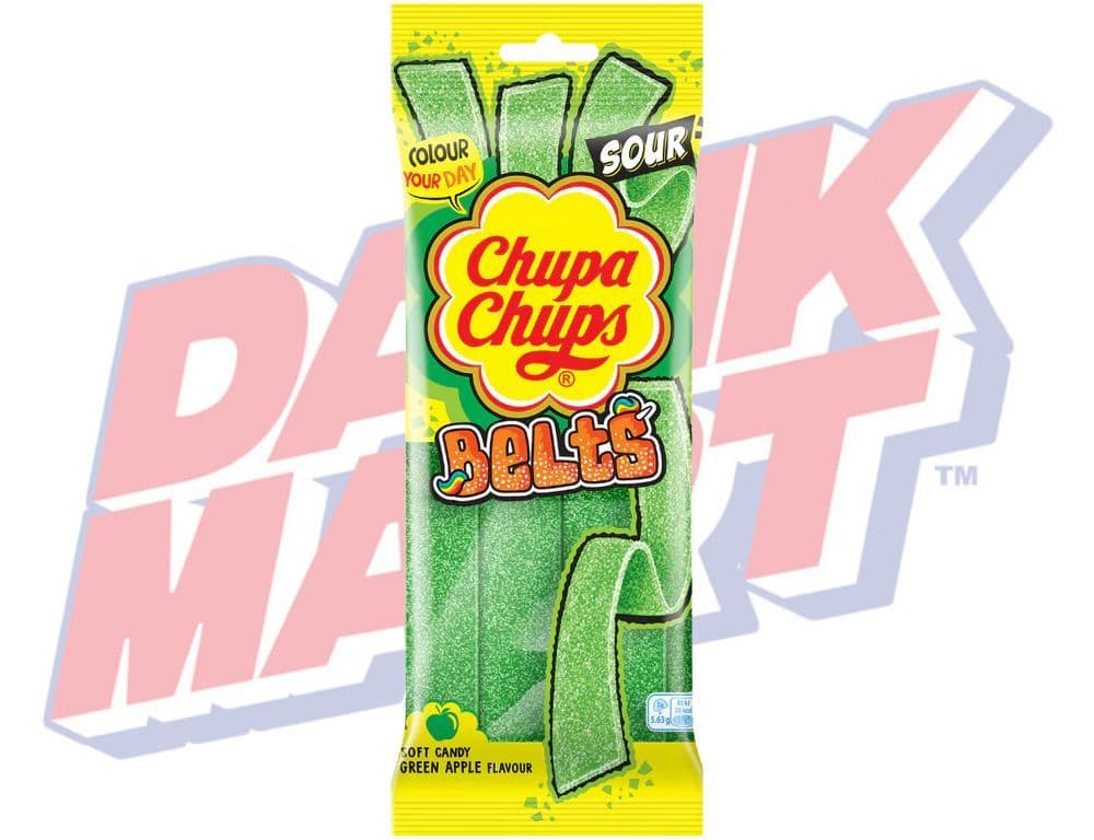 Chupa Chups Sour Belts Green Apple (UK) - 90g