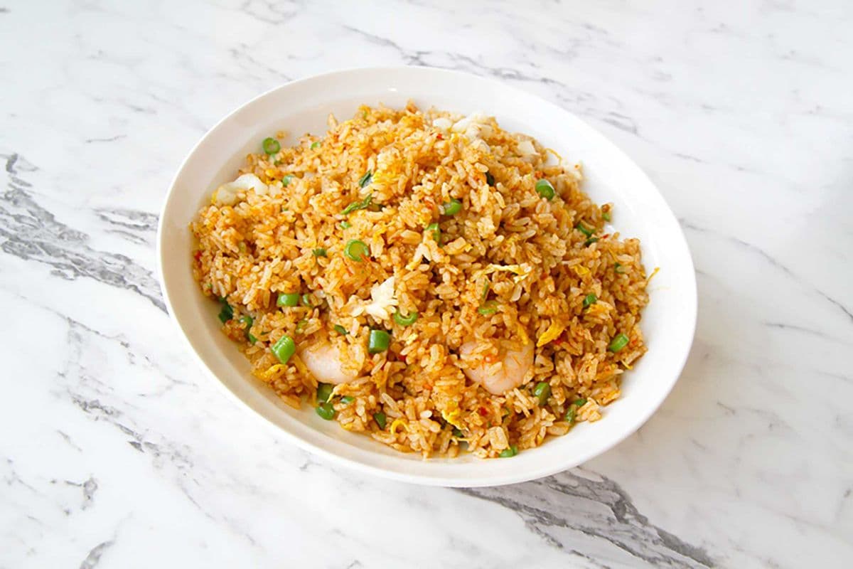Spicy Fried Rice with Seafood & Shredded Pork 海陸辣炒飯