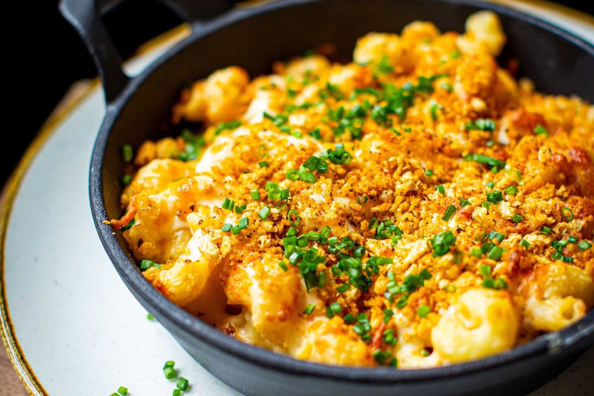 Asiago and Cheddar Baked Mac