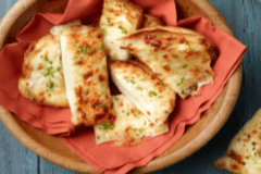 Garlic Bread Smothered with Mozzarella and Parmesan