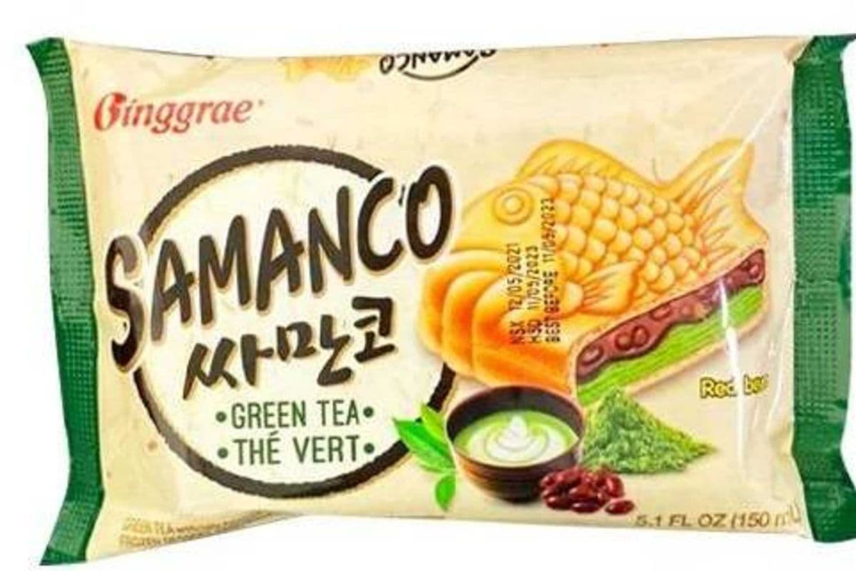 Samanco Green Tea Ice Cream Sandwich, 150ml - Binggrae