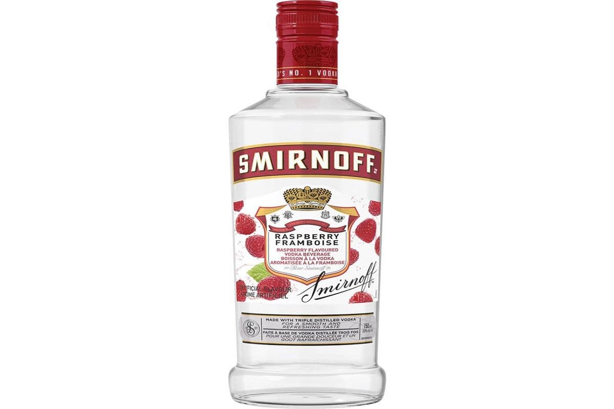 Smirnoff Triple Distilled Vodka Raspberry 750ml (1 x 750ml)