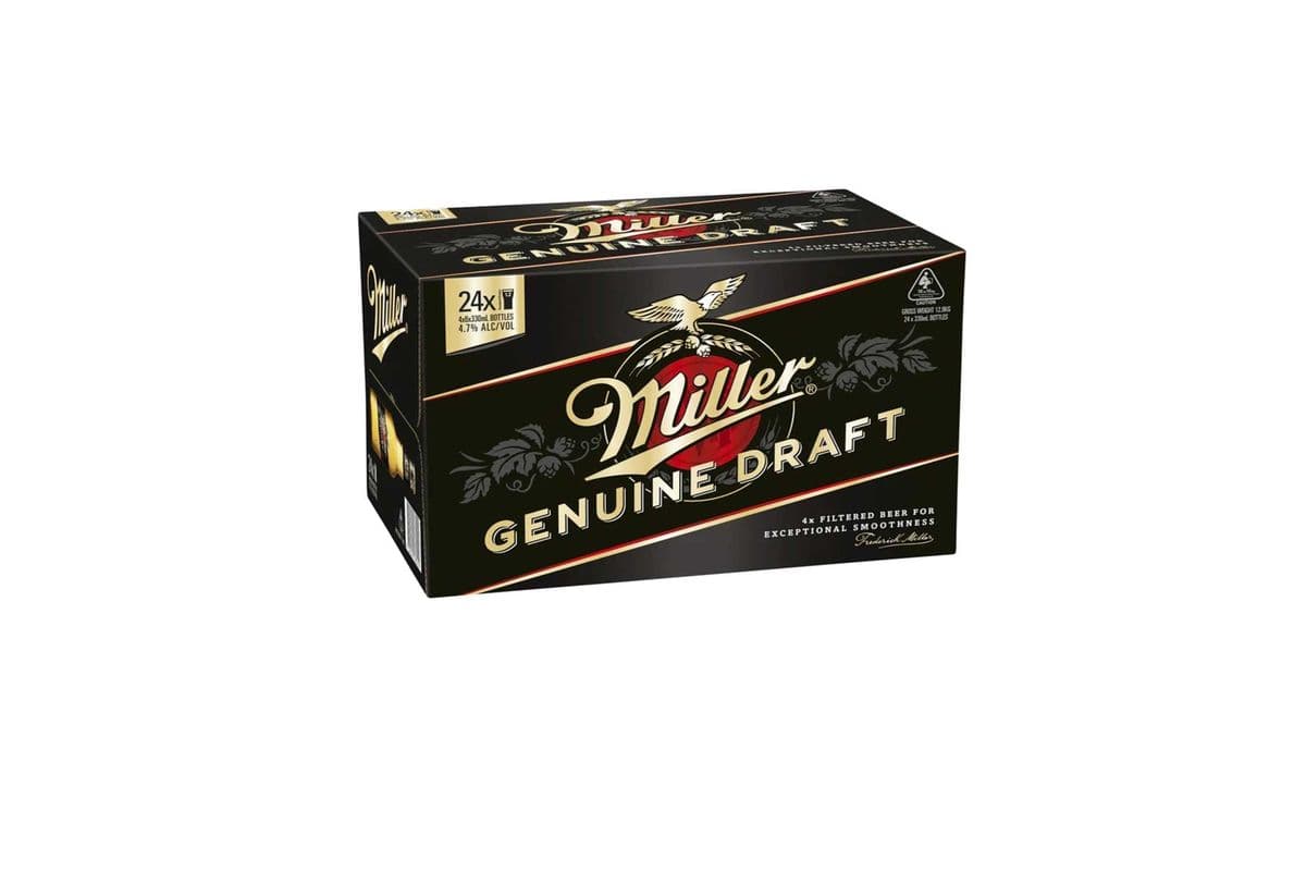797298. MILLER GENUINE DRAFT (24 x 355ML (BOTTLES))